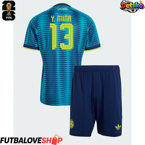 Dres Kolumbia Yerry Mina #13 Preč pre deti MS 2026 Krátky Rukáv (+ trenírky)